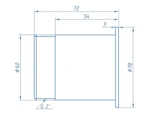 Вставка для теплообменника (для разъемной муфты) НР 2" из нерж. стали АТ 09.06