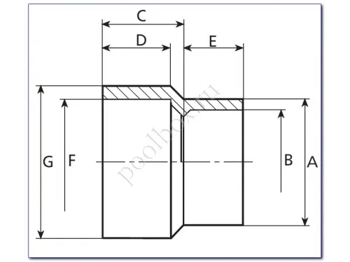 Муфта переходная д.110/90*50 Coraplax (7108108)