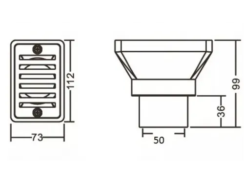 Выпуск из переливного лотка (плитка) Ф1-1/2" Emaux EM2819E (Opus)