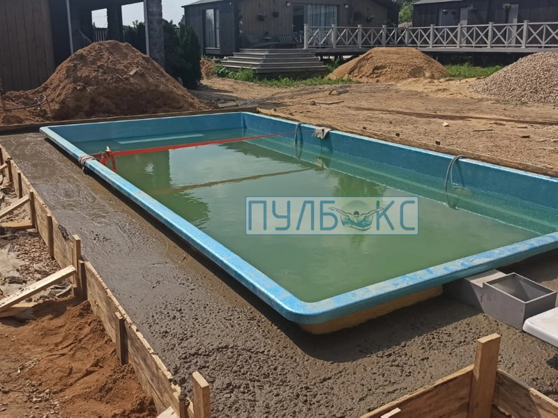 Изготовление бандажного ж/б пояса толщиной 15 см. для усиления чаши и отделки площадки