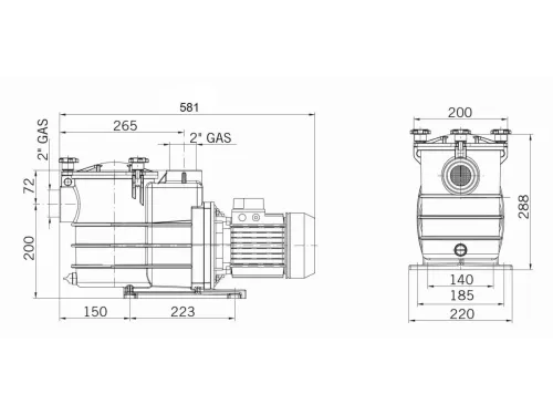 Насос (22.1 м3/ч, 1.1 кВт/ч, 380В) PSH ND.2-24M (1ND20150M2V) (для морской воды)