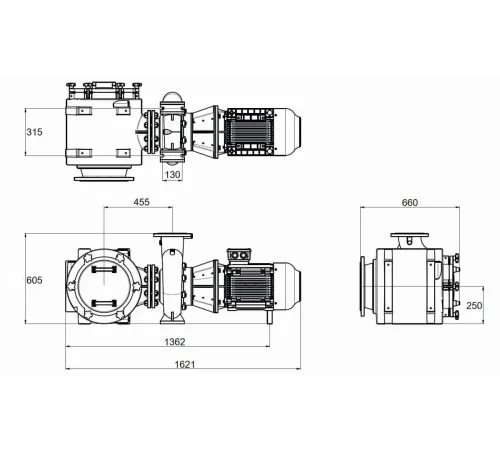 Насос (369 м3/ч, 18.5 кВт/ч, 380В) PSH FDN-134HV (1FN12500E4V)