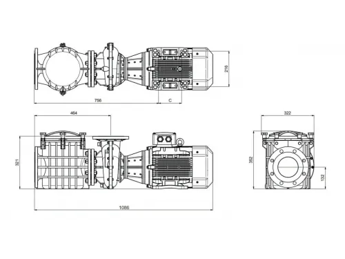 Насос (147 м3/ч, 7.5 кВт/ч, 380В) PSH F-GIANT (1FGN1000E4VTB) (с бронз. раб. кол.)