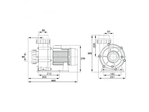Насос (46 м3/ч, 2.5 кВт/ч, 380В) PSH NEW CONTRA-3T (00002010300)