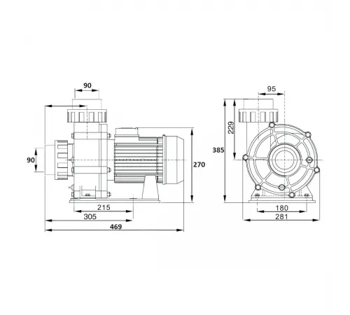 Насос (67 м3/ч, 3 кВт/ч, 380В) PSH NEW CONTRA-4T (00004010300)
