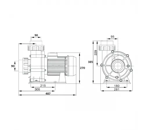 Насос (81 м3/ч, 4 кВт/ч, 380В) PSH NEW CONTRA-5T (00005010300)