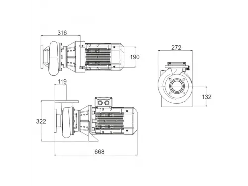 Насос (88 м3/ч, 3 кВт/ч, 380В) PSH DN-17 (1DN30407E4V)