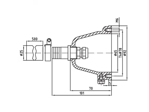 Закладная пневмопускателя Hugo Lahme (8710050)