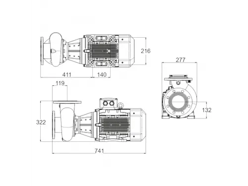Насос (140 м3/ч, 5.5 кВт/ч, 380В) PSH DN-20 (1DN30750E4V)