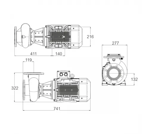 Насос (140 м3/ч, 5.5 кВт/ч, 380В) PSH DN-20 (1DN30750E4V)