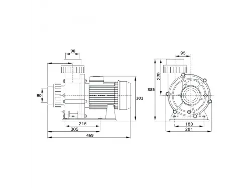 Насос (46 м3/ч, 2.5 кВт/ч, 220В) PSH NEW CONTRA-3M (00002010200)