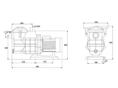 Насос (6 м3/ч, 0.37 кВт/ч, 220В) GLONG FCP-S (FCP-370)