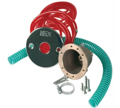 Пневмопускатель бронза Hugo Lahme +накладка н/с+шланг (плитка) (7010120)