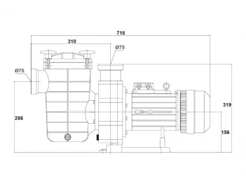 Насос (54 м3/ч, 4 кВт/ч, 380В) GLONG FCP-A (FCP-4000AT)