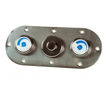 Пневмопускатель бронза Hugo Lahme +накладка н/с с двумя регуляторами воздуха (8702020)