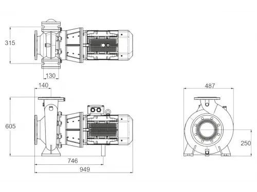 Насос (281 м3/ч, 11 кВт/ч, 380В) PSH DN-126 (1DN11506E4V)