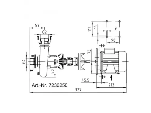 Насос (18.5 м3/ч, 1.1 кВт/ч, 380В) Hugo Lahme 7230250