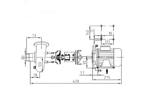 Насос (45 м3/ч, 2.2 кВт/ч, 380В) Hugo Lahme 7751050