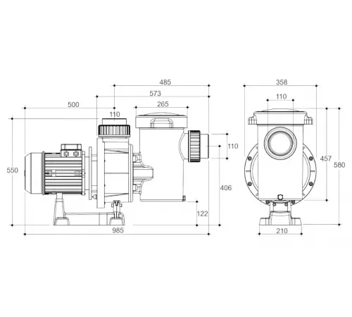 Насос (140 м3/ч, 7.4 кВт/ч, 380В) Gemas FLOODER (0111FLO100)