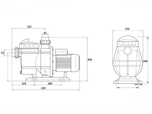 Насос (25.2 м3/ч, 1.5 кВт/ч, 220В) GLONG FCP-S (FCP-1500S)