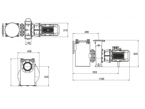 Насос (131 м3/ч, 7.5 кВт/ч, 380В) PSH FDN-130H (1FN11000E4V)