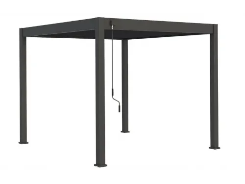 Пергола Aquaviva Модерн с креп. к стене (ламели с электропривод.)  3X3м RAL 9016 (Белая)