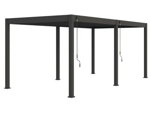 Пергола Aquaviva Модерн с креп. к стене (ламели с электропривод.)  3X3м RAL 9016 (Белая)