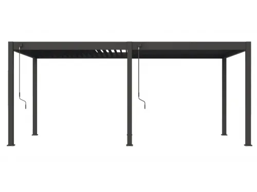 Пергола Aquaviva Модерн с креп. к стене (ламели с электропривод.)  3X3м RAL 9016 (Белая)