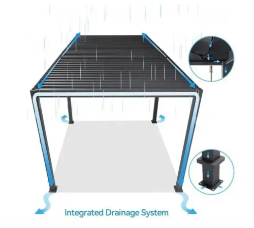 Пергола Aquaviva Нео Отдельностоящая 3X4м RAL 7015 (Антрацит)