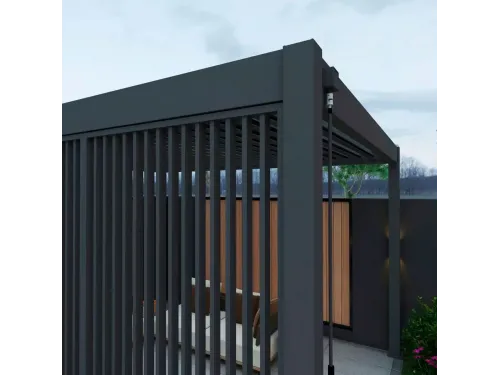 Фиксированная вертикальная боковая панель - 1.3м Антрацит