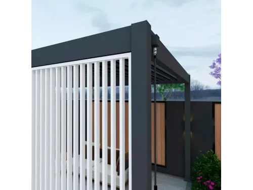 Фиксированная вертикальная боковая панель - 1.3м Антрацит