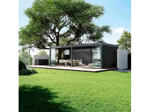 Фиксированная вертикальная боковая панель - 1.3м Антрацит