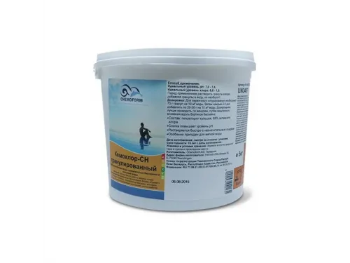 Кемохлор-СН быстрорастворимый гипохлорит кальция (хлор 70% ) в гранулах,  5 кг, Chemoform