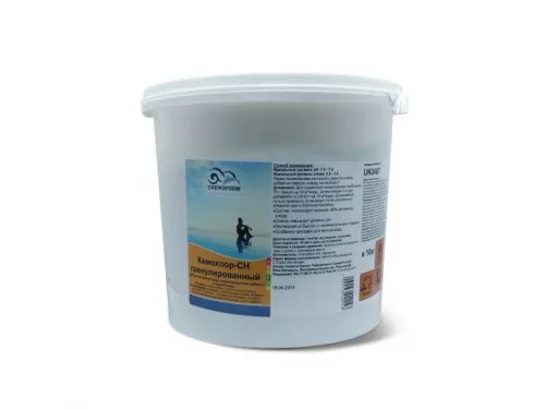Кемохлор-СН быстрорастворимый гипохлорит кальция (хлор 70% ) в гранулах, 10 кг, Chemoform