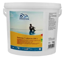 Кемохлор-Т медленнорастворимый стабилизированный хлор 90% в таблетках 200гр., 50 кг, Chemoform