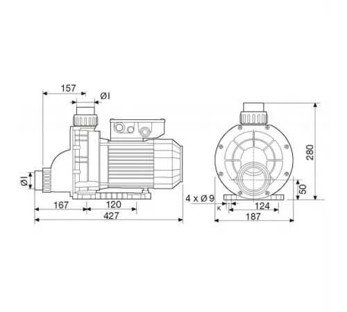 Насос (15.6 м3/ч, 1.1 кВт/ч, 220В) Pool King BTP-1100