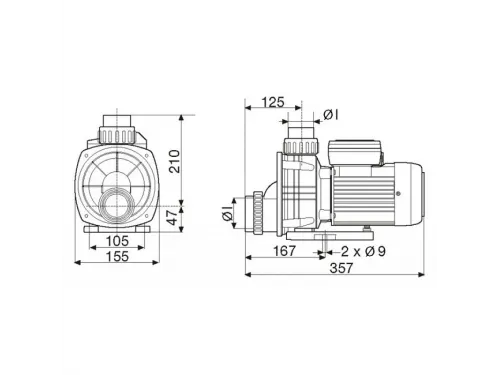 Насос (7.8 м3/ч, 0.65 кВт/ч, 220В) Pool King BTP-370