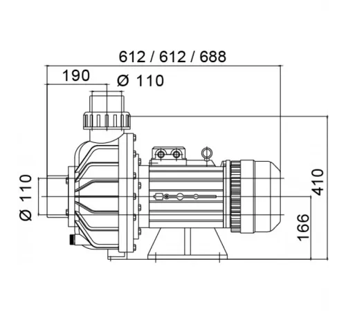 Насос (79 м3/ч, 6.42 кВт/ч, 380В) Pool King BTP-5500B