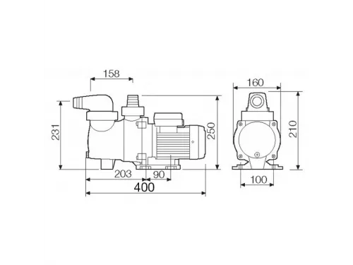 Насос (5.2 м3/ч, 0.43 кВт/ч, 220В) Pool King FCP-250S