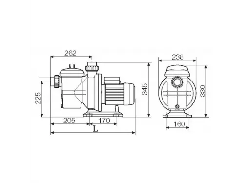 Насос (33 м3/ч, 2.8 кВт/ч, 220В) Pool King CP-2200S