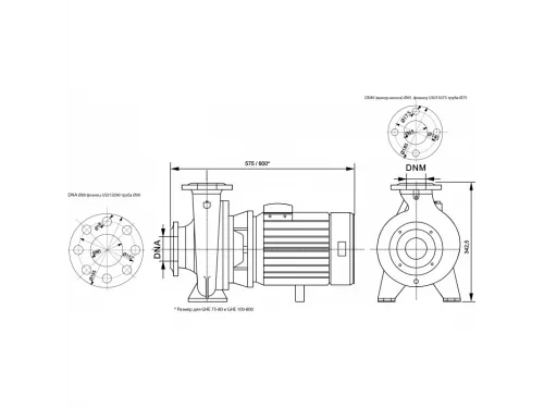 Насос (75 м3/ч, 6.3 кВт/ч, 380В) Pool King GHE 75-80