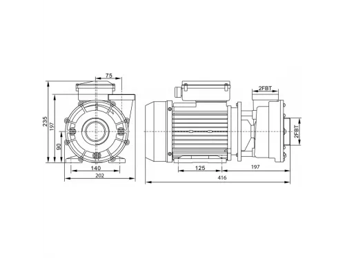 Насос (30 м3/ч, 1.5 кВт/ч, 220В) Pool King WP200-I