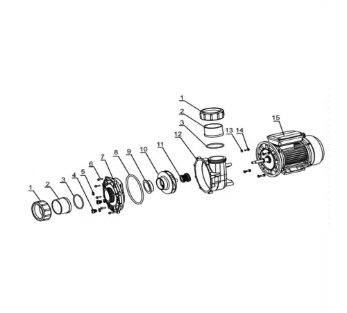 Насос (37 м3/ч, 1.85 кВт/ч, 220В) Pool King WP250-I