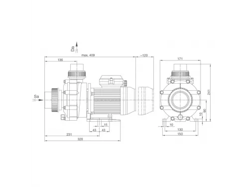 Насос (11 м3/ч, 0.69 кВт/ч, 220В) Speck BADU 47/10