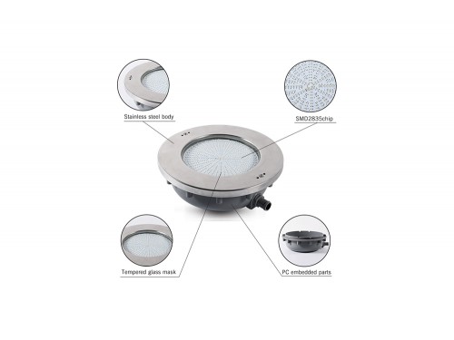 Прожектор из нерж. стали (18Вт/12В) (плитка) LED Cold white Tadpole JKD-QR195-S