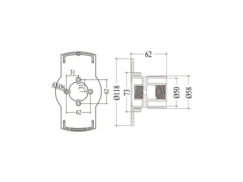 Прожектор накл.(с адаптером) рамка белая (35Вт/12В) LED White WAKING HJ-WM-PC242-FGV