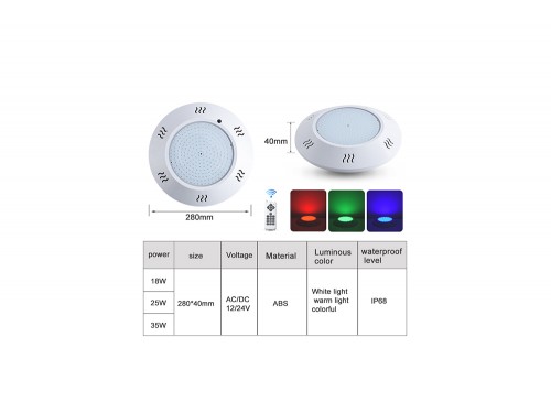 Прожектор накладной (35Вт/12В) LED RGB Tadpole JKD-YC280-AP