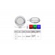 Прожектор накладной из нерж. стали (25Вт/12В) LED RGB с пультом Tadpole JKD-YC260-2SP
