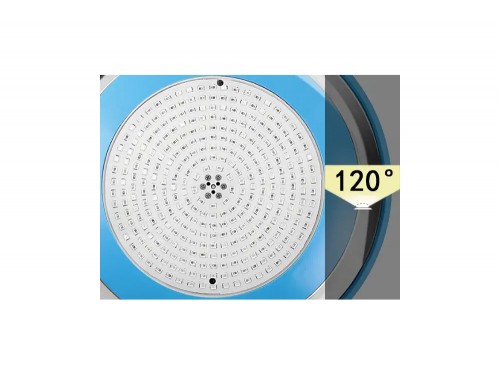 Прожектор накладной из нерж. стали рамка синяя (35Вт/12В) LED RGB WAKING HJ-WM-SS298