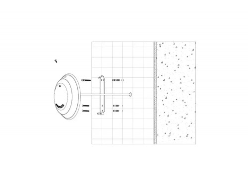 Прожектор накладной из нерж. стали рамка синяя (35Вт/12В) LED RGB WAKING HJ-WM-SS298